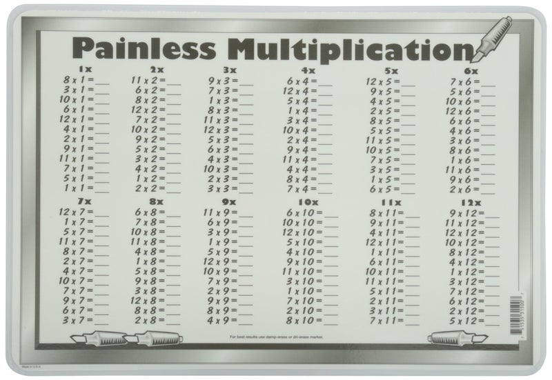 Painless Learning Multiplication Tables Placemat, Large, Multicolor - Image 2